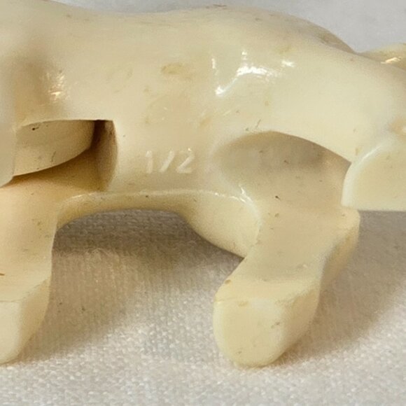 Vintage Plastic Goat Figure Movable Head White Farm Animal Toy 1950s - Picture 8 of 12